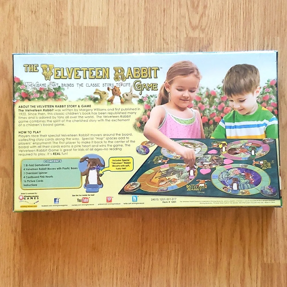 New The Velveteen Rabbit Kids Board Game